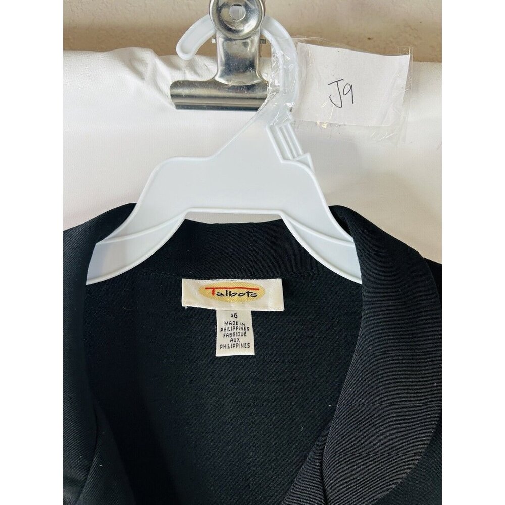 Talbots Black Slinky Collared Button Long Midi Dr… - image 4